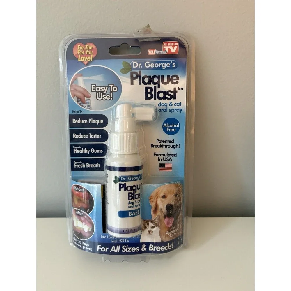Dr. George's Plaque Blast Dog & Cat Oral Spray Fresh Breath USA As Seen On TV